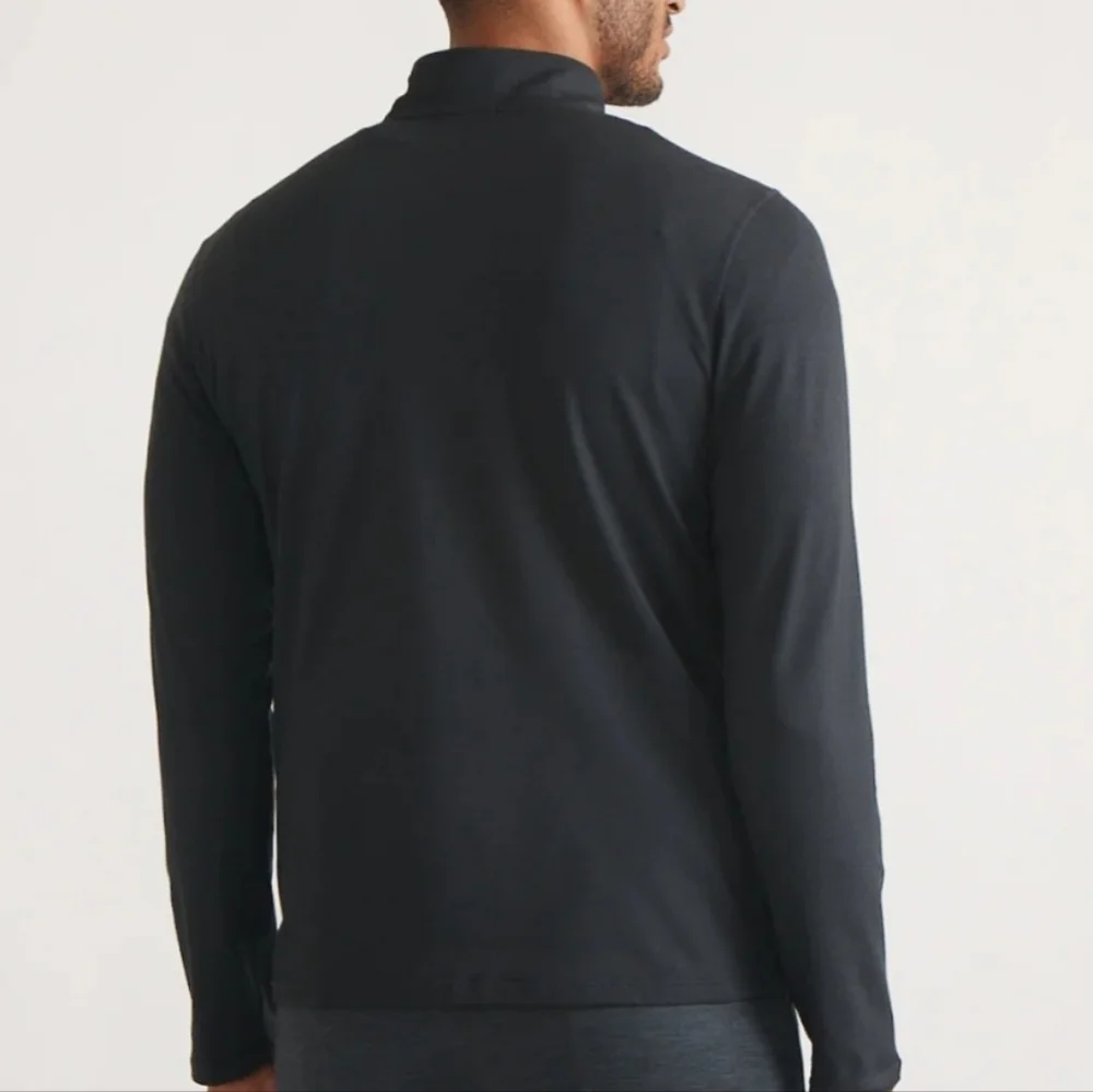 Marine Layer Charcoal Black Quarter-Zip Pullover Size XL‎